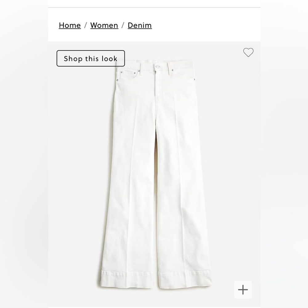 J-crew EUC wide leg winter whites! High waist wide leg denim off white. Size 27